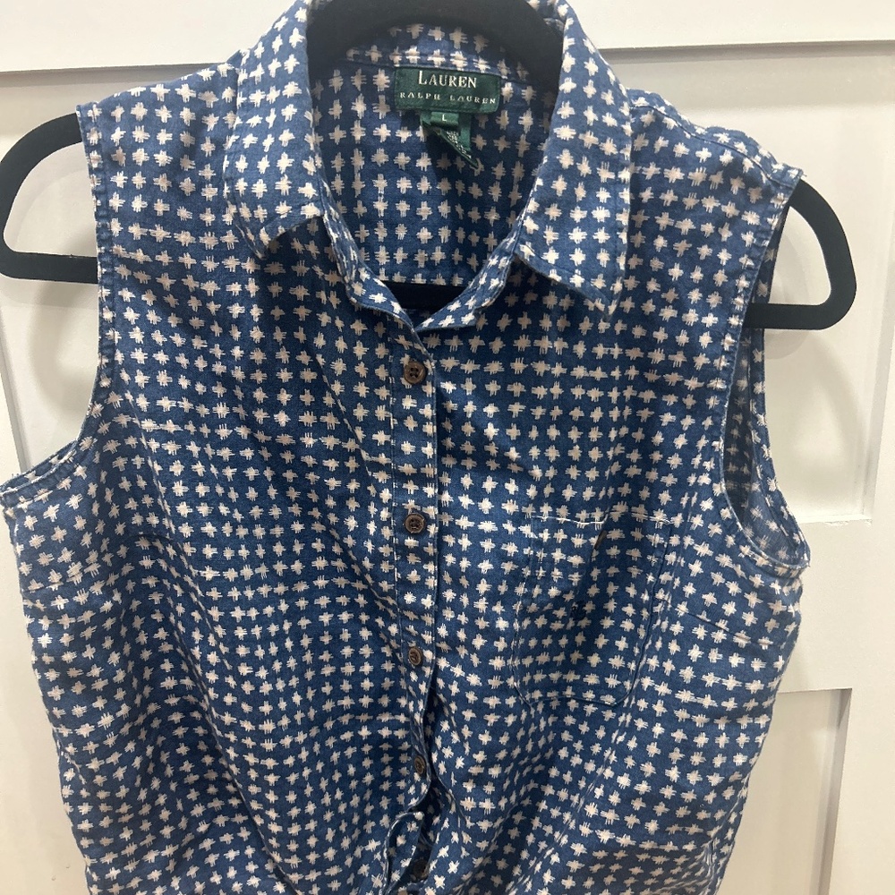 Blue Ralph Lauren sleeveless top